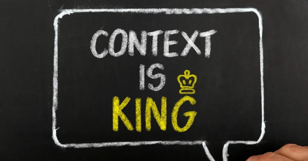 Chalk image of "Context is King"