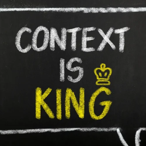 Chalk image of "Context is King"